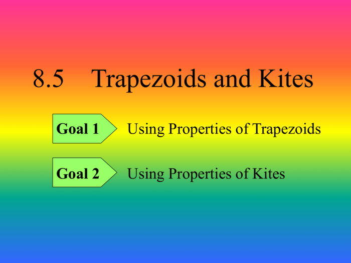 Properties of kites and trapezoids