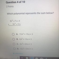 Sum represents polynomial below