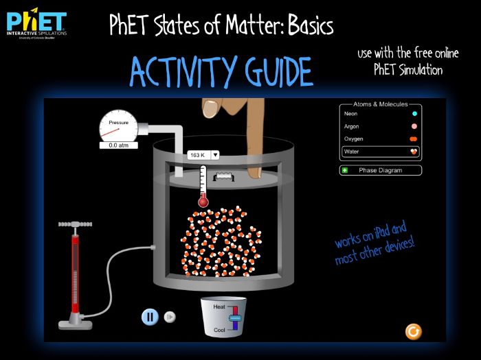 States of matter phet lab answer key