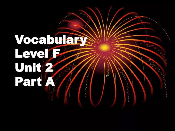 Vocabulary level f unit 3