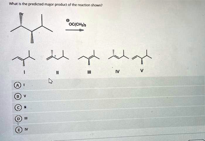 What is the predicted major product of the reaction shown