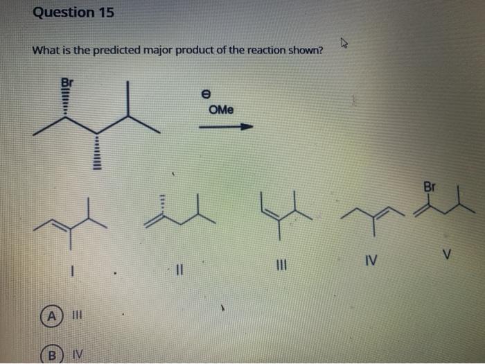 What is the predicted major product of the reaction shown